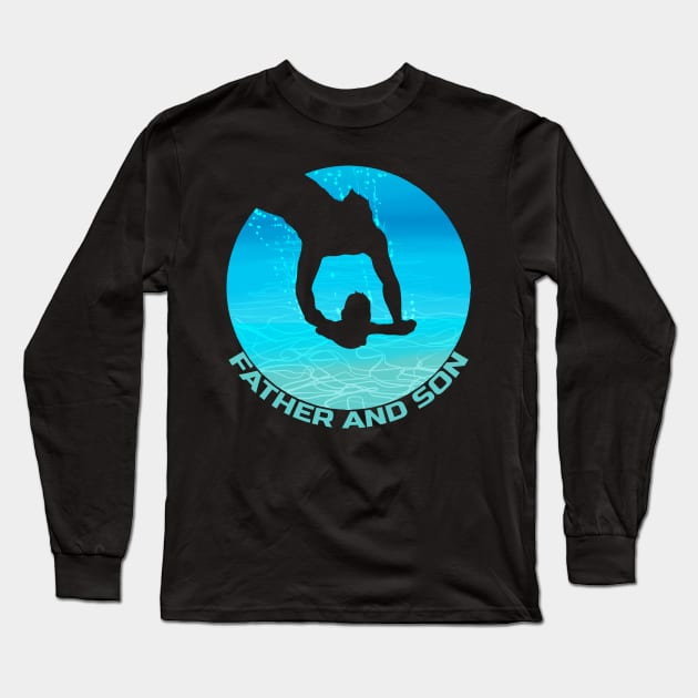 Swimming and Diving - Father and Son Long Sleeve T-Shirt by SinBle